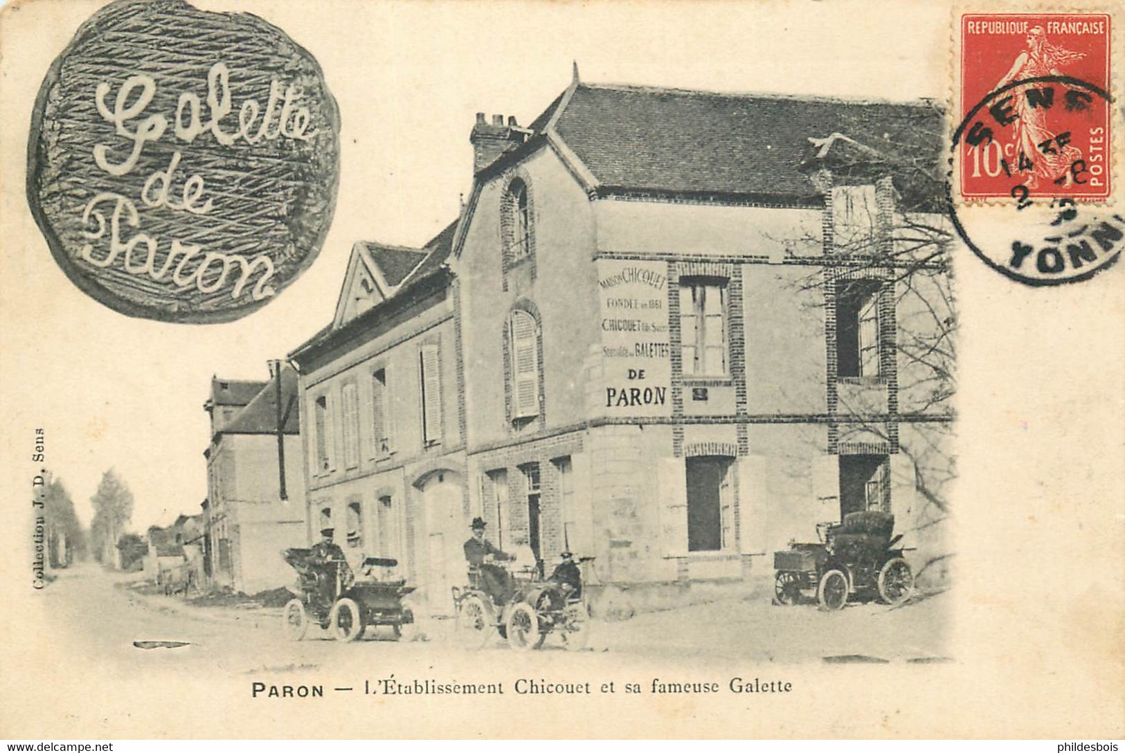 YONNE  PARON  Etablissement Chicouet Et Sa Fameuse Galette - Paron