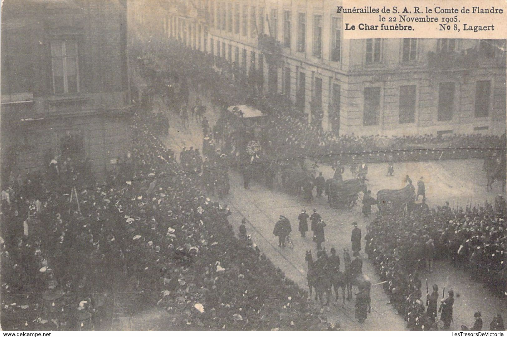 FAMILLES ROYALES - Funérailles De SAR Le Comte De Flandre - Le Char Funèbre - Carte Postale Ancienne - Familles Royales