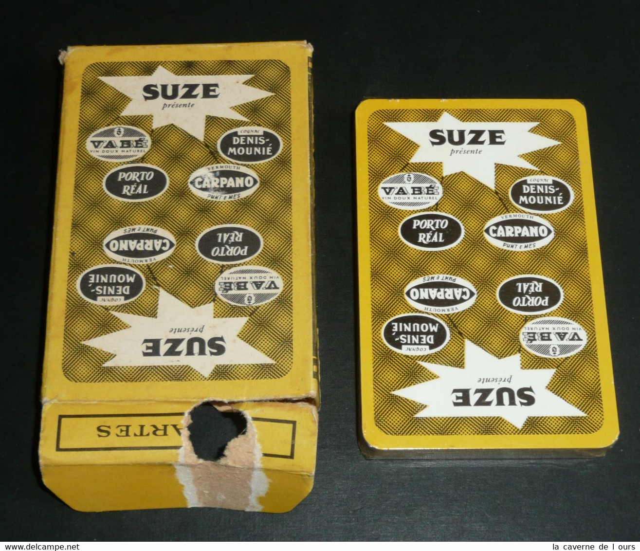 Rare Vintage Jeu De Cartes SUZE Gentiane Neuf En Boite Vabé Porto Real Carpano - 32 Cartes