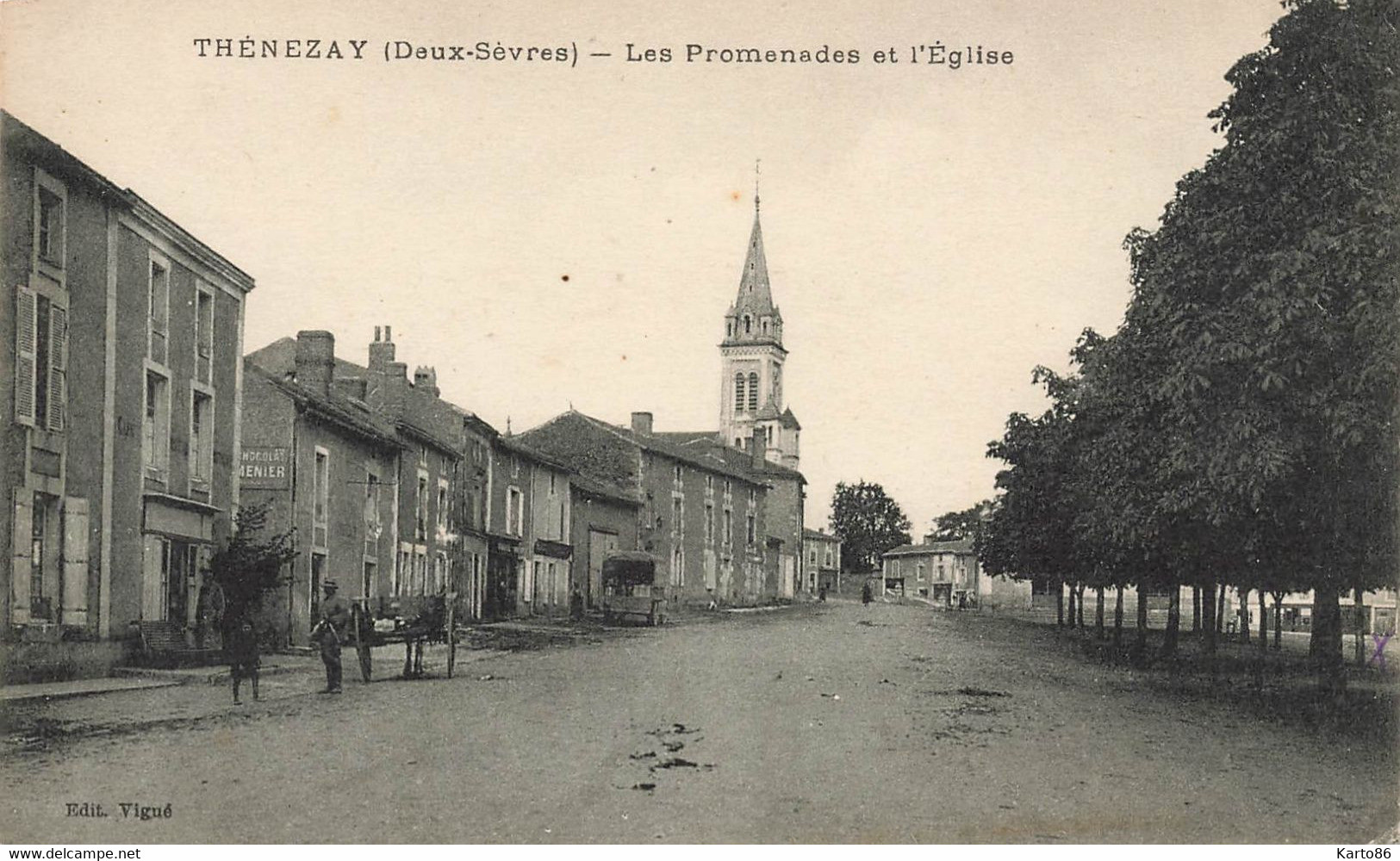 Thénezay * Les Promenades Et L'église * Attelage - Thenezay