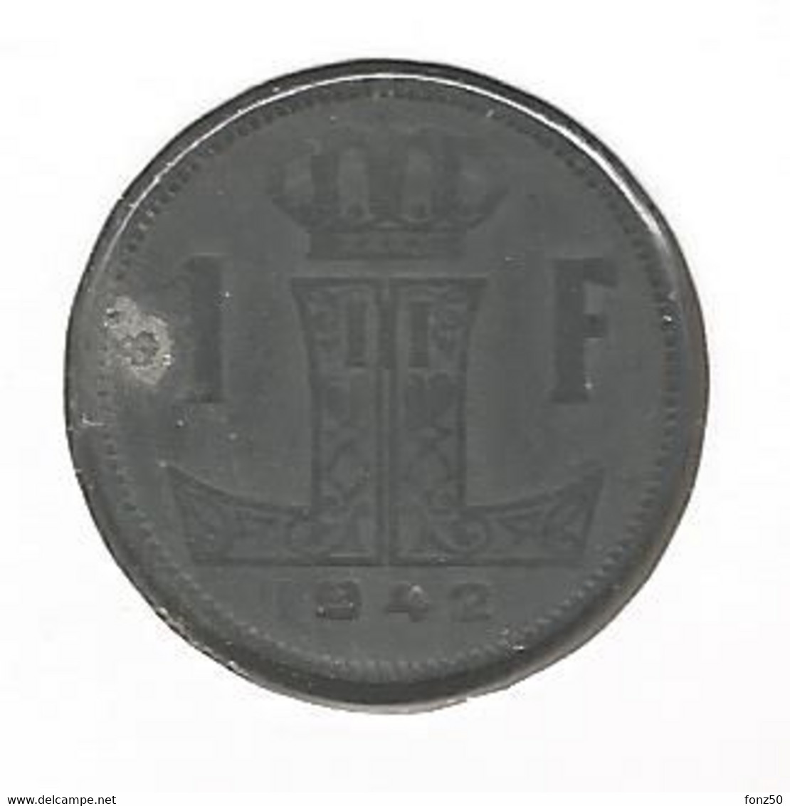 LEOPOLD III * 1 Frank 1942 Frans/vlaams * Nr 10337 - 1 Frank