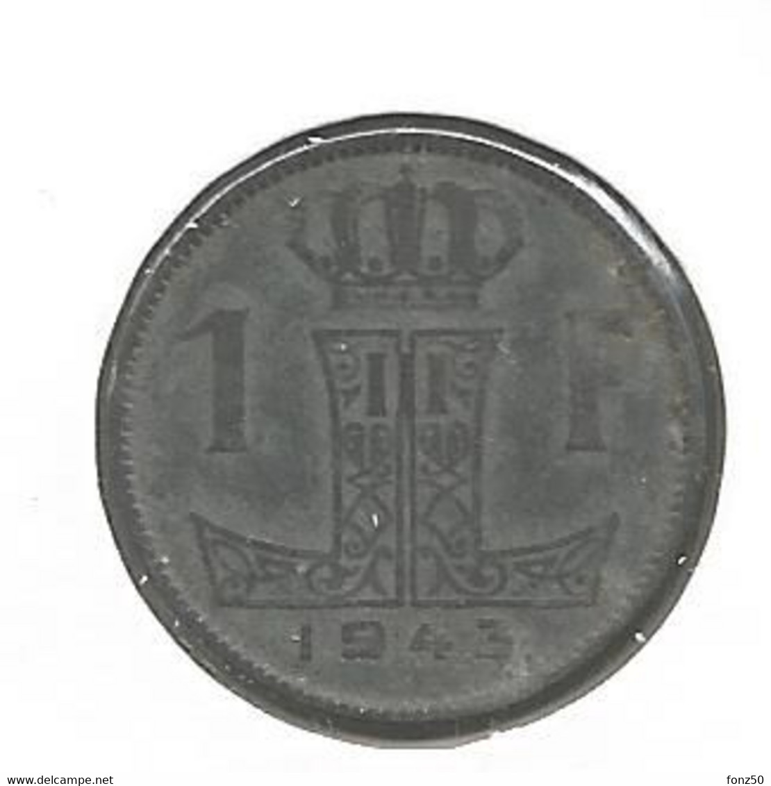 LEOPOLD III * 1 Frank 1943 Frans/vlaams * Nr 12340 - 1 Frank