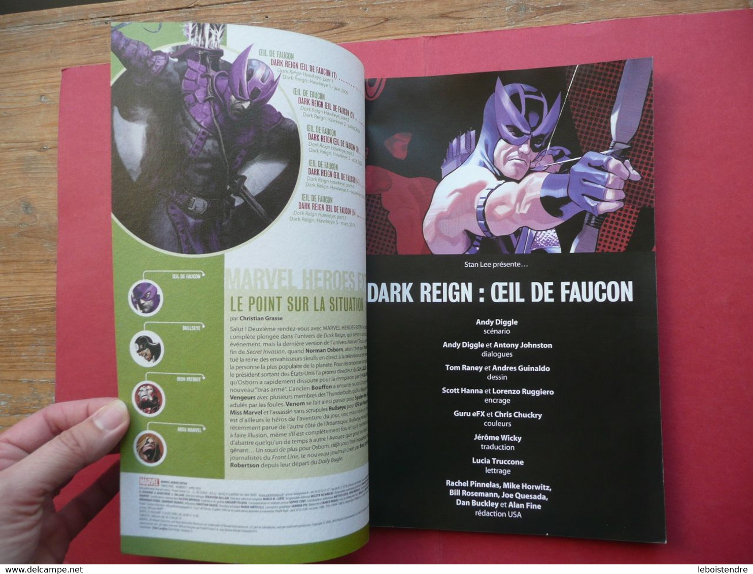 MARVEL HEROES EXTRA N 2 AVRIL 2010 DARK REIGN OEIL DE FAUCON  MARVEL COMICS PANINI FRANCE - Marvel France