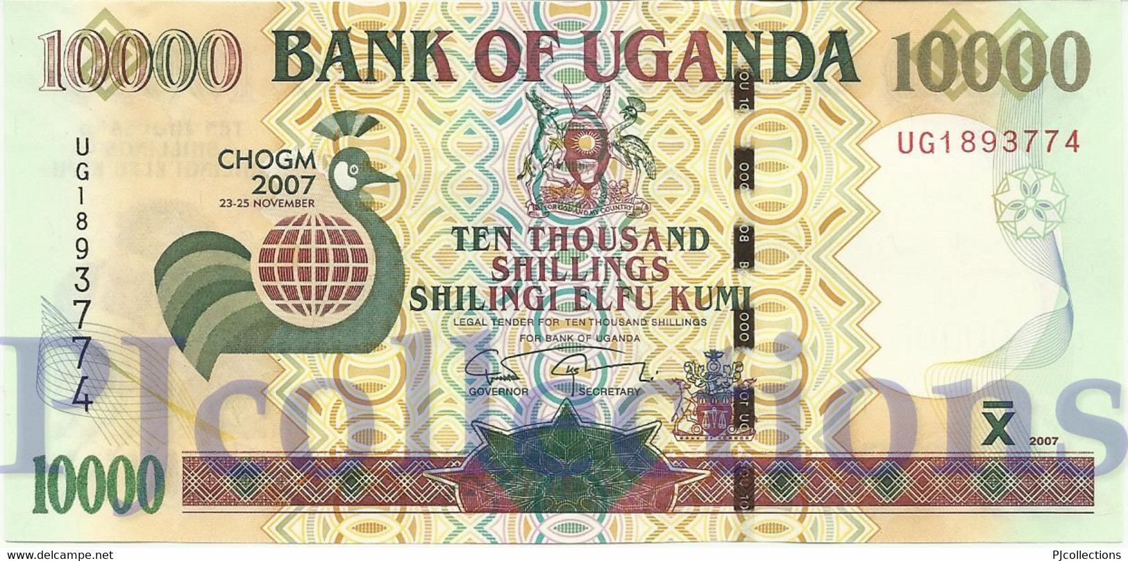 UGANDA 10000 SHILLINGS 2007 PICK 48 UNC - Oeganda