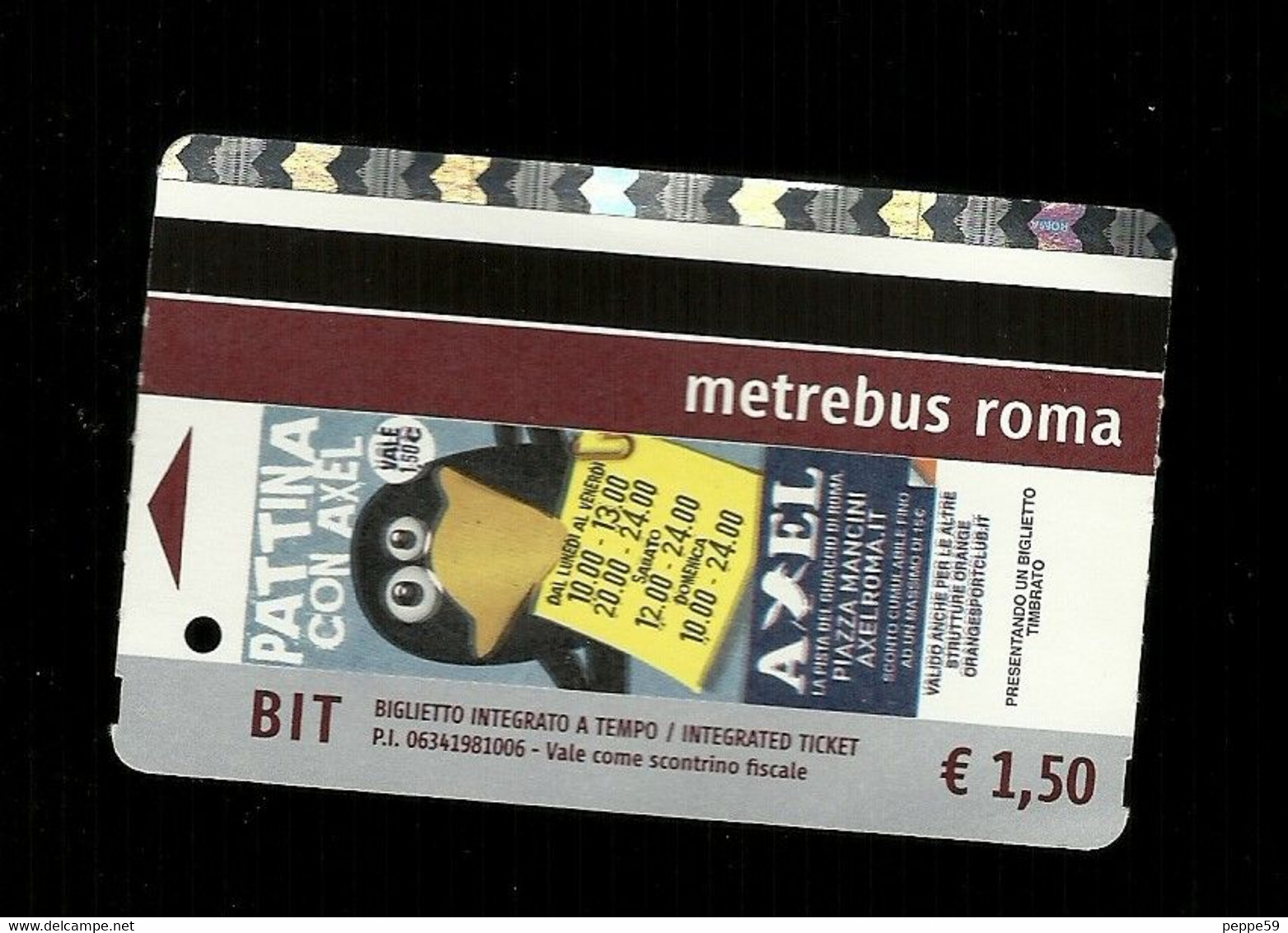 Biglietto Autobus E Metro Italia - Roma Tipo 8 - Europa