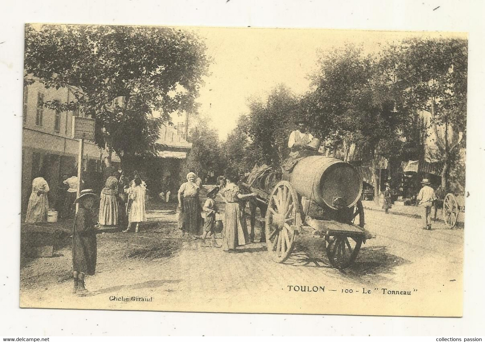 JC, Cp , C'ETAIT LA FRANCE, Métier, Le Tonneau, Attelage,  Toulon, Vidange - Craft