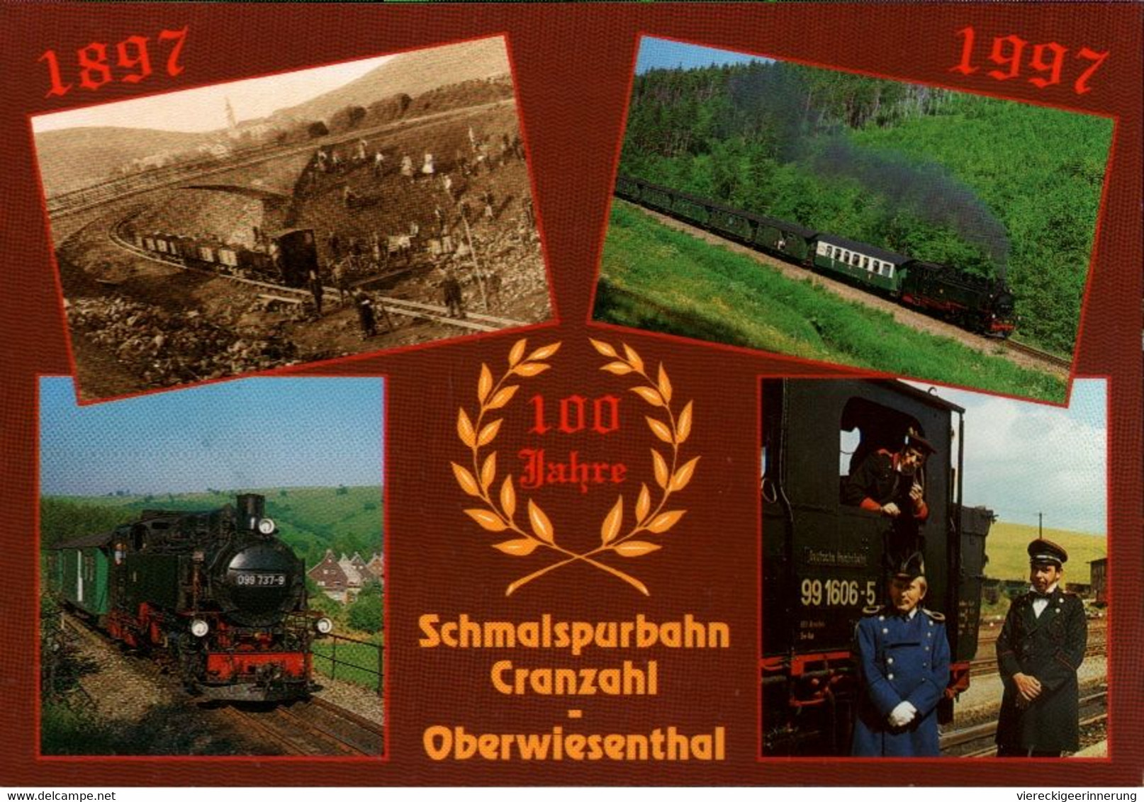 ! Moderne Ansichtskarte Schmalspubahn Cranzahl - Oberwiesenthal, Eisenbahn, Sachsen - Trains