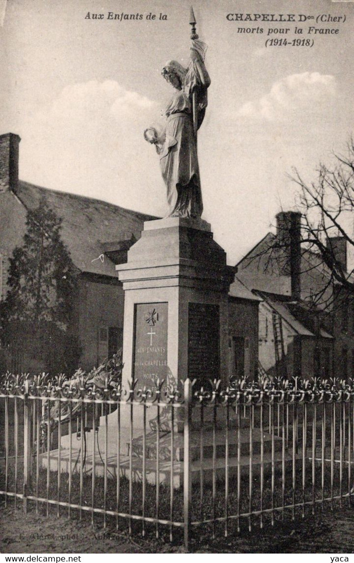 La Chapelle D'Angillon Monument Aux Morts "  Aux Enfants Morts Pour La France "  Guerre 1914 18 - Monuments Aux Morts