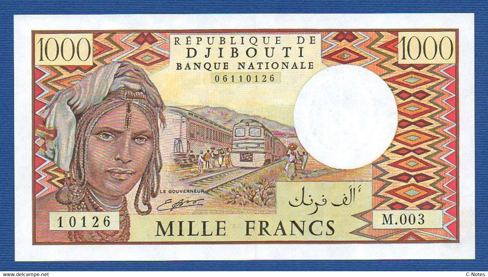 DJIBOUTI - P.37d – 1000 1.000 Francs ND (1979-2005) UNC, Serie M.003 10126 - Djibouti