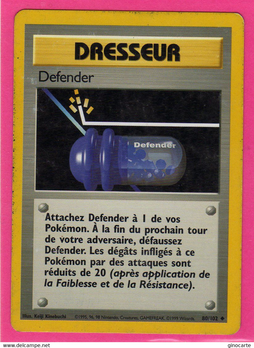Carte Pokemon Francaise Set De Base Wizards 80/102 Defender 1995 Bon Etat - Wizards
