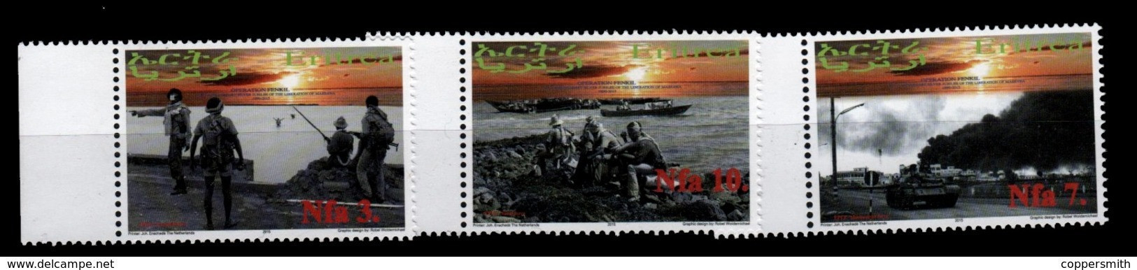 (085) Eritrea  History / Battle Of Massaua / Schlacht / Rare / Scarce ** / Mnh  Michel 364-366 - Erythrée