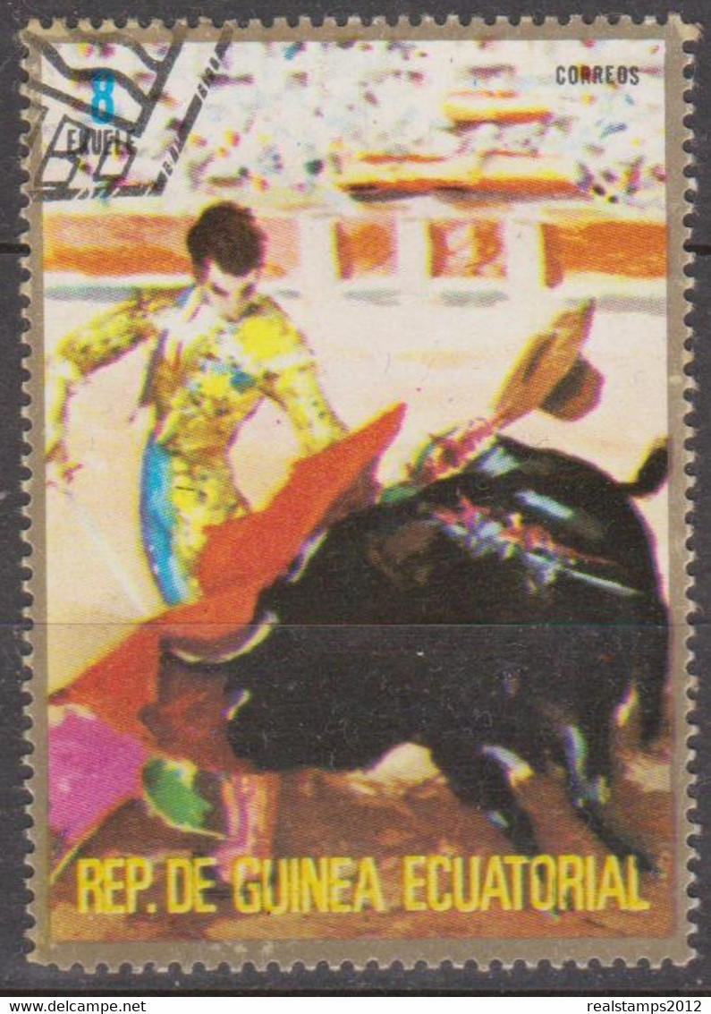 REP. DE GUINEA ECUATORIAL- 1975 - Bullfighting.  ** MNH  8 Ekuele (Não Circulado) - Equatorial Guinea