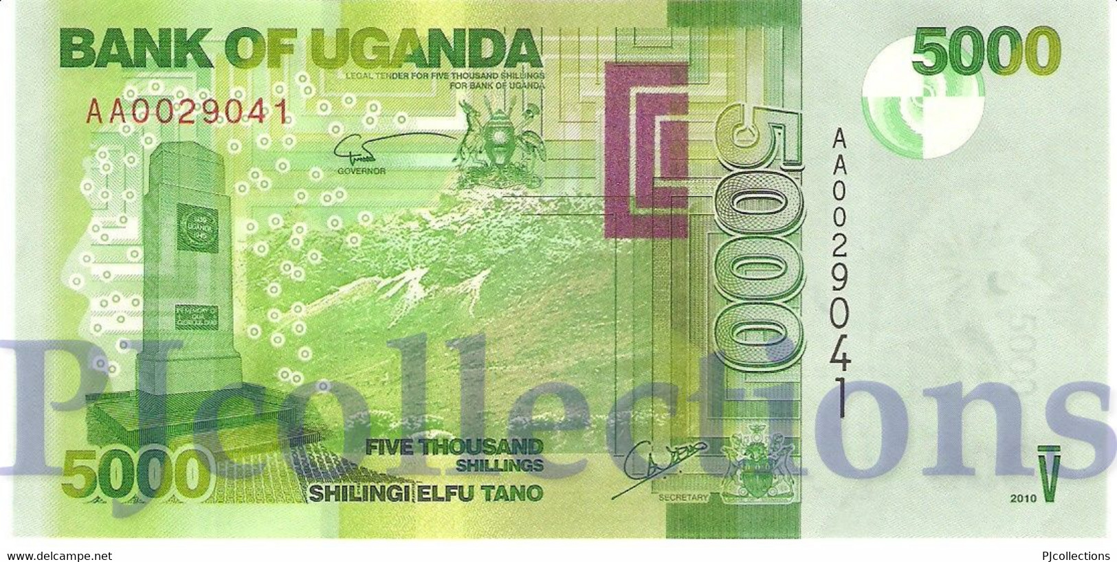 UGANDA 5000 SHILLINGS 2010 PICK 51a UNC - Uganda