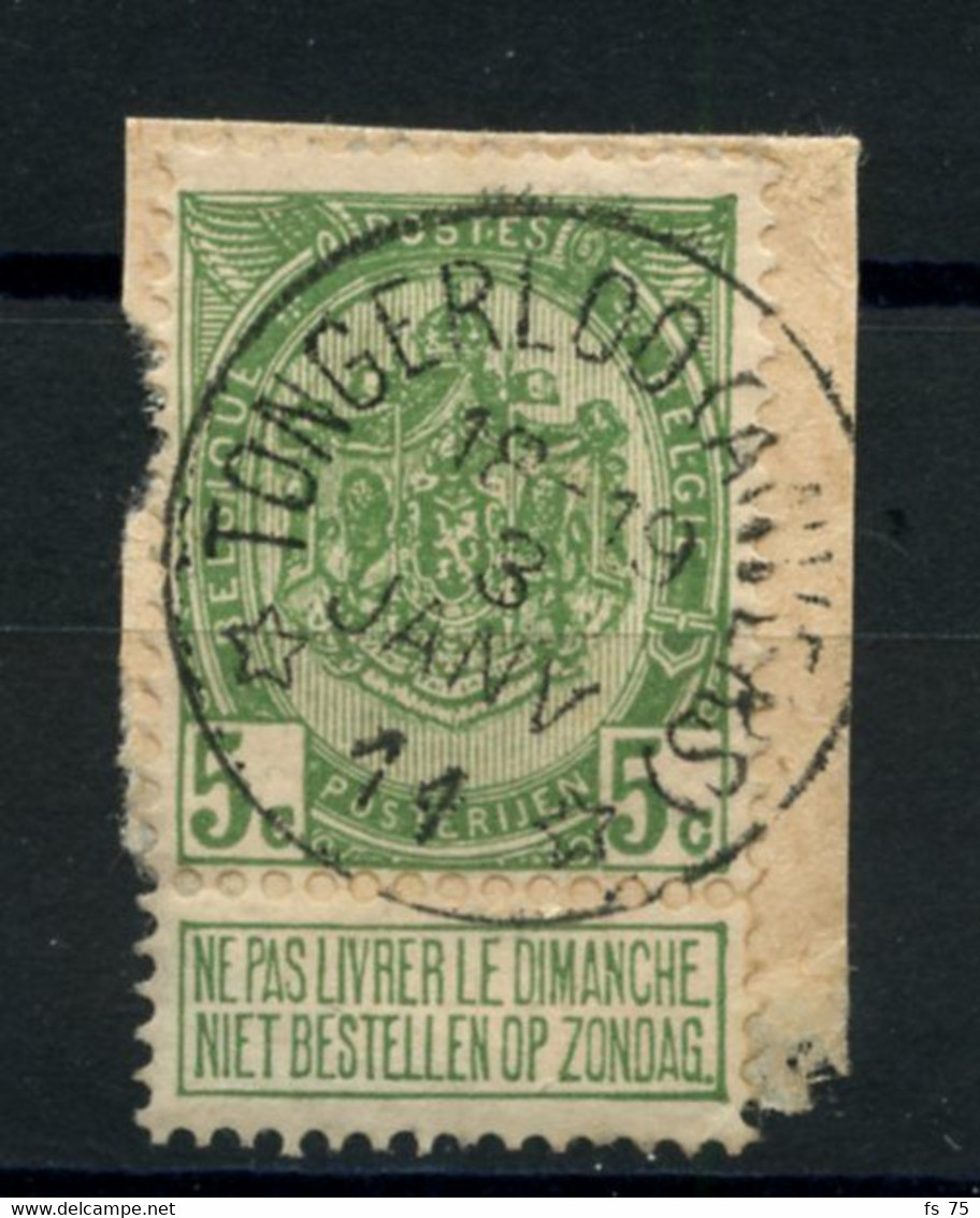 BELGIQUE - COB 83 - 5C VERT JAUNE RELAIS A ETOILES TONGERLOO (ANVERS) - 1893-1907 Wappen