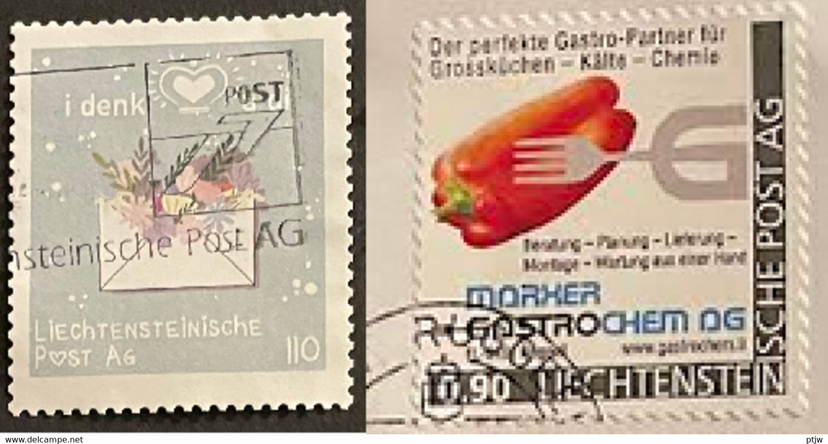 Stamp Of Liechtenstein 2022: Denk An I - Gastrochem - Usati