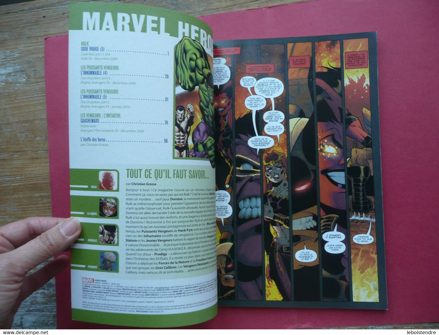 MARVEL HEROES N 33 JUILLET 2010 CAUCHEMARS HULK THE MIGHTY AVENGERS THE INITIATIVE MARVEL COMICS PANINI FRANCE - Marvel France