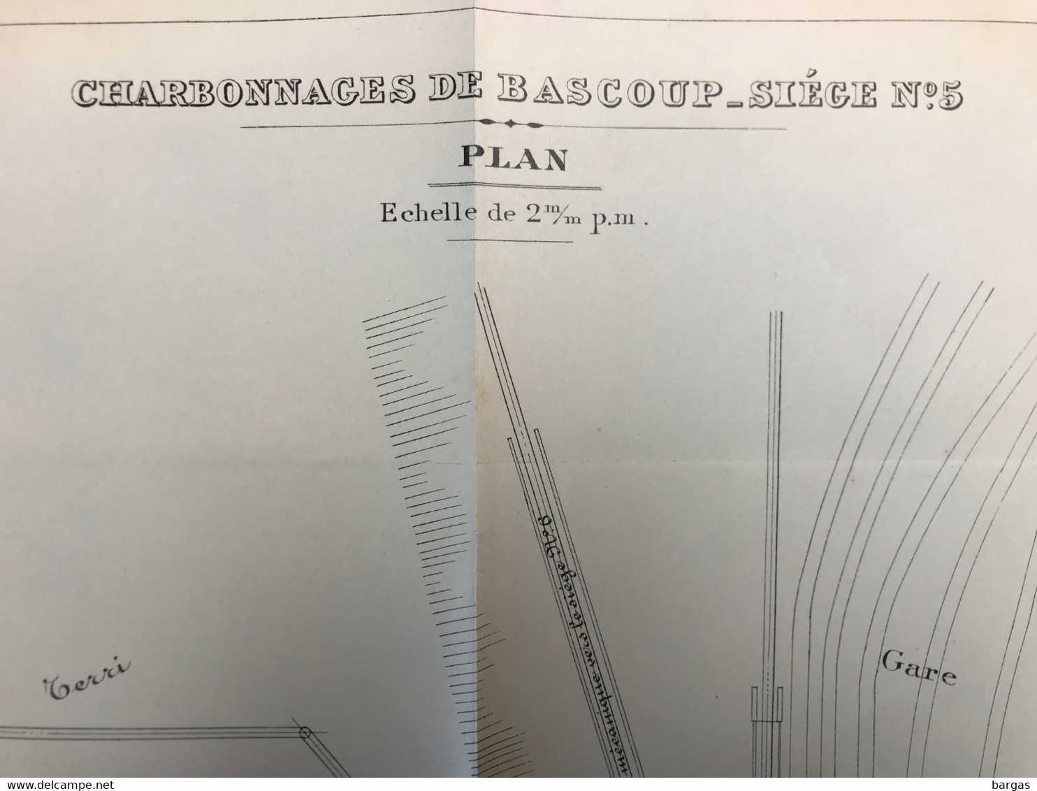 1905 Expo De Liège - Planche Plan Charbon Charbonnages Usine De  Bascoup Siège N°5 - Autres Plans