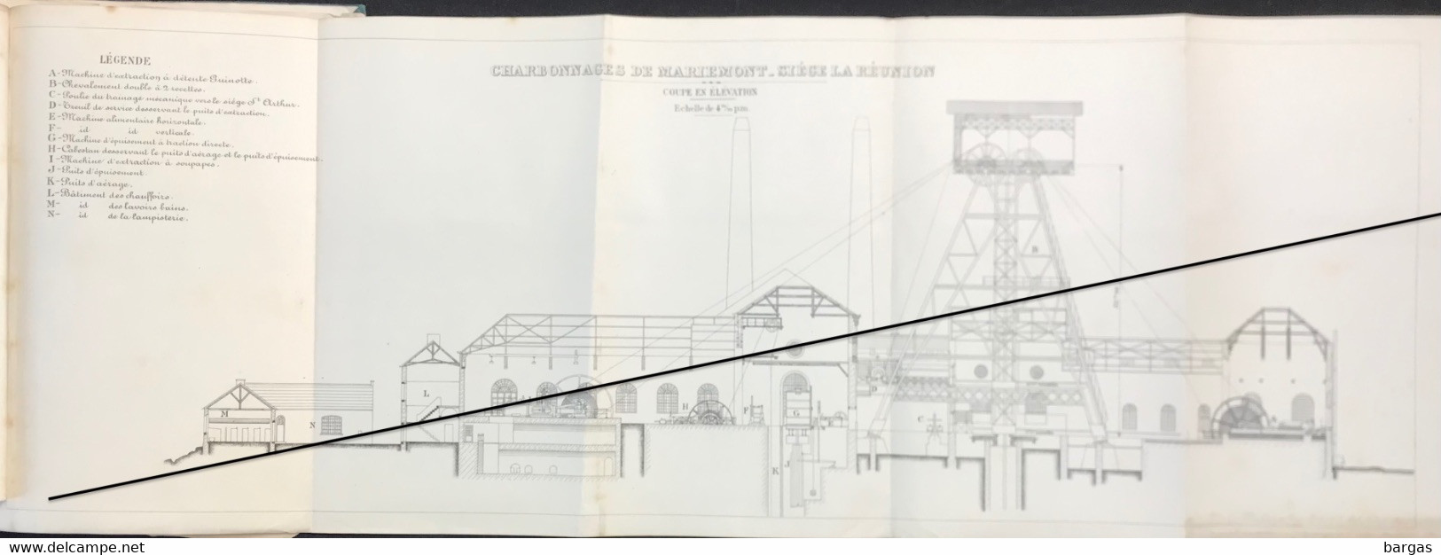 1905 Expo De Liège - Planche Plan Charbon Charbonnages Usine De Mariemont Siège La Réunion - Otros Planes