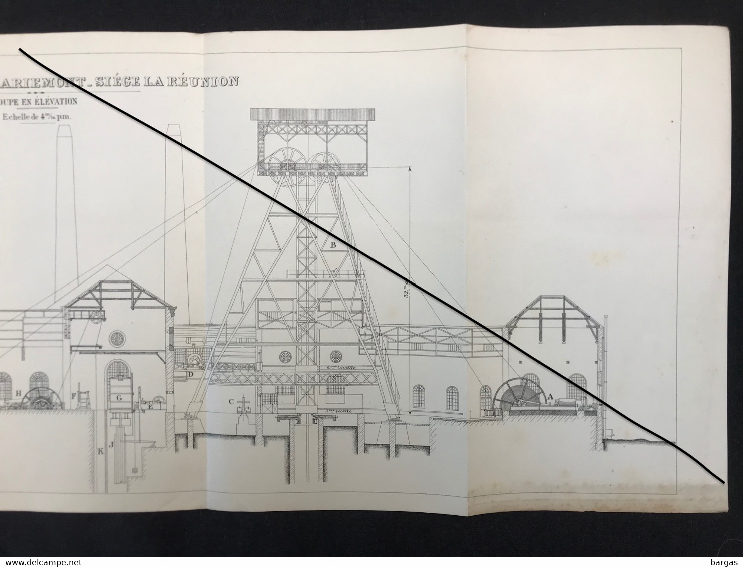 1905 Expo De Liège - Planche Plan Charbon Charbonnages Usine De Mariemont Siège La Réunion - Other Plans