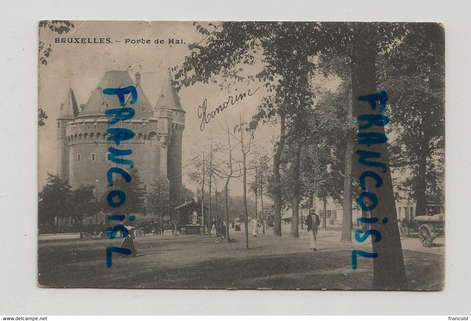 CPA. Belgique. Bruxelles.La Porte De Hal. Animée. 1904 - St-Gilles - St-Gillis