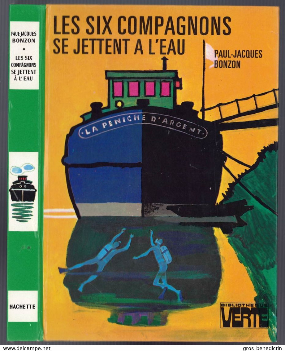 Hachette - Bibliothèque Verte - Paul-Jacques Bonzon - "Les Six Compagnons Se Jettent à L'eau" - 1978 - #Ben&6C - Biblioteca Verde