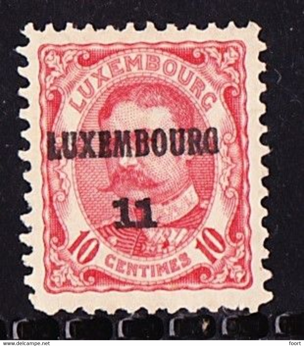Luxembourg 1911 Prifix Nr. 78 - Vorausentwertungen