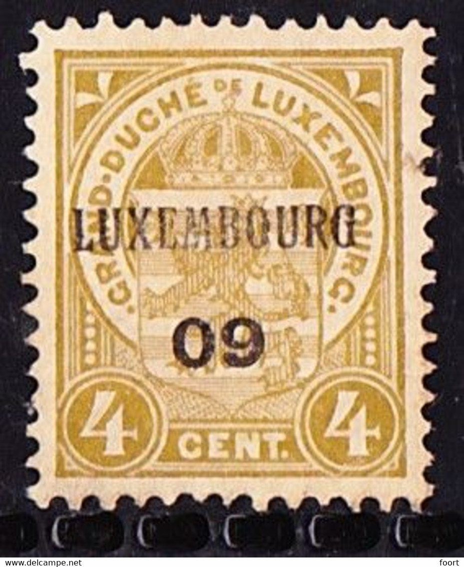 Luxembourg 1909 Prifix Nr. 63 - Préoblitérés