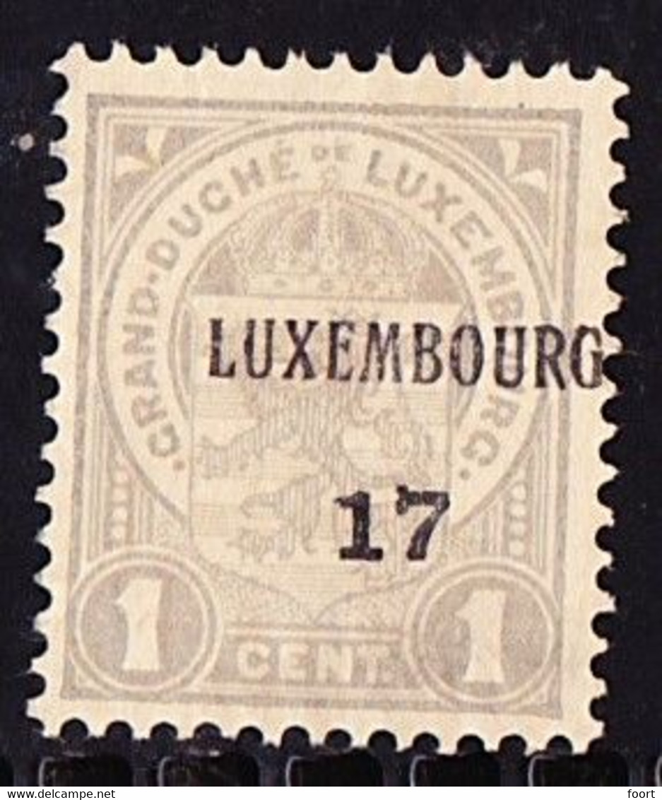 Luxembourg 1917 Prifix Nr. 110 - Vorausentwertungen