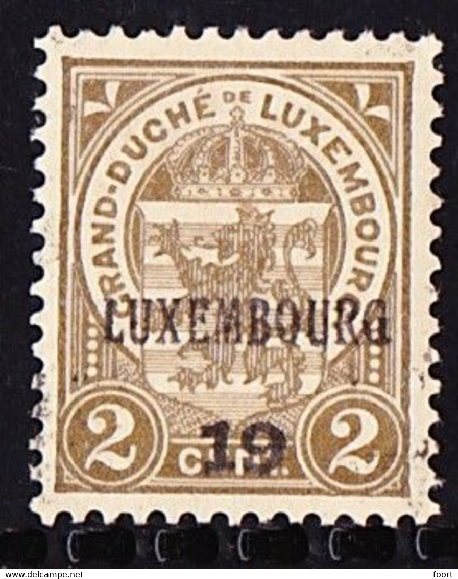 Luxembourg 1919 Prifix Nr. 116 - Vorausentwertungen