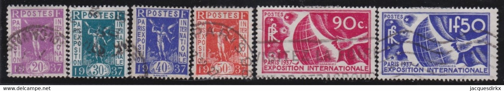 France   .   Y&T   .     322/327       .       O    .   Oblitéré - Oblitérés