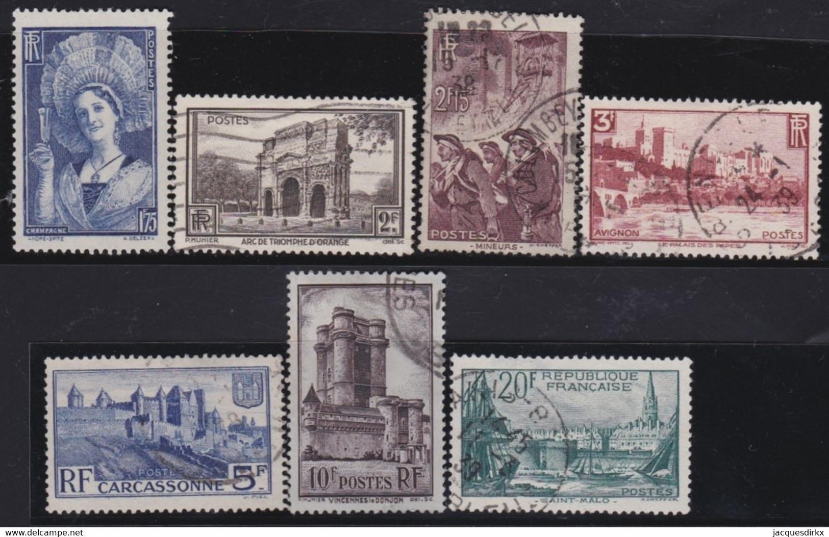 France   .   Y&T   .     385/394        .       O  ( 385: * )     .   Oblitéré - Used Stamps
