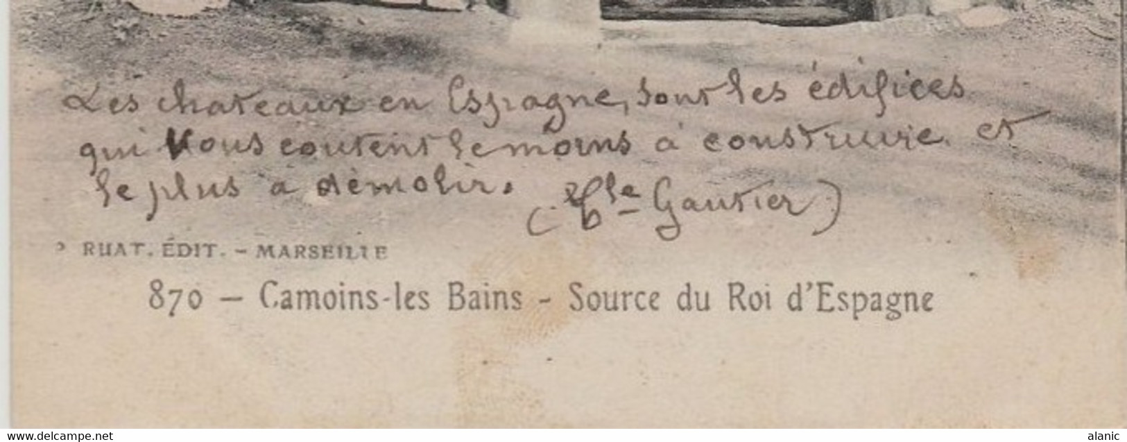 CPA-13- MARSEILLE-CAMOINS LES BAINS SOURCE DU ROI D ESPAGNE- Circulée-TBE + Citation! !!!!!!!!!!! - Saint Barnabé, Saint Julien, Montolivet