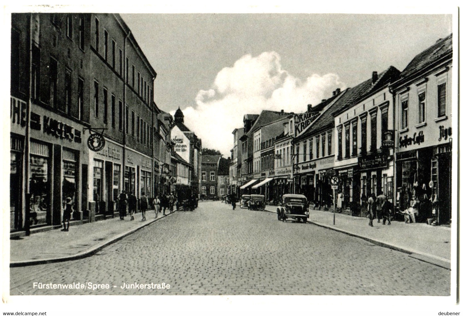 Foto AK Fürstenwalde/Spree  Junkerstraße 1944 Gelaufen #654 - Fürstenwalde