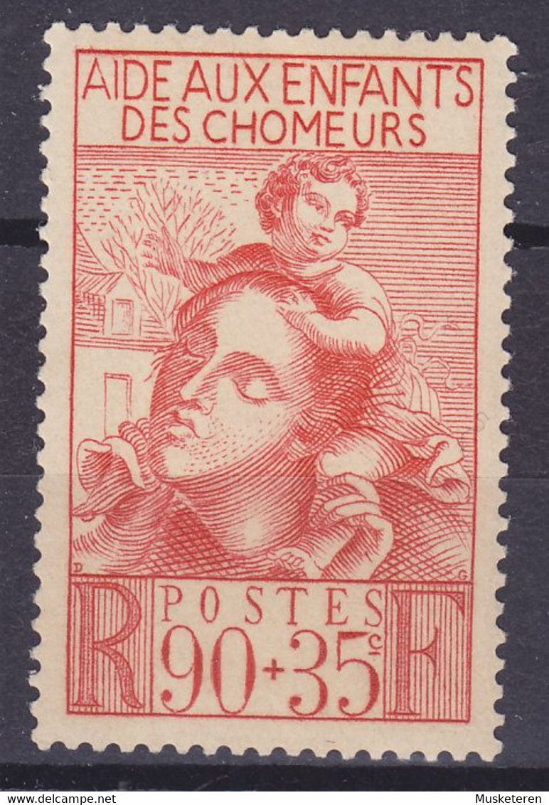 France 1939 Mi. 447, 90c. + 35c. Arbeitslosen Kinder Aide Aux Enfants Des Chomeurs, MNH** - Ungebraucht