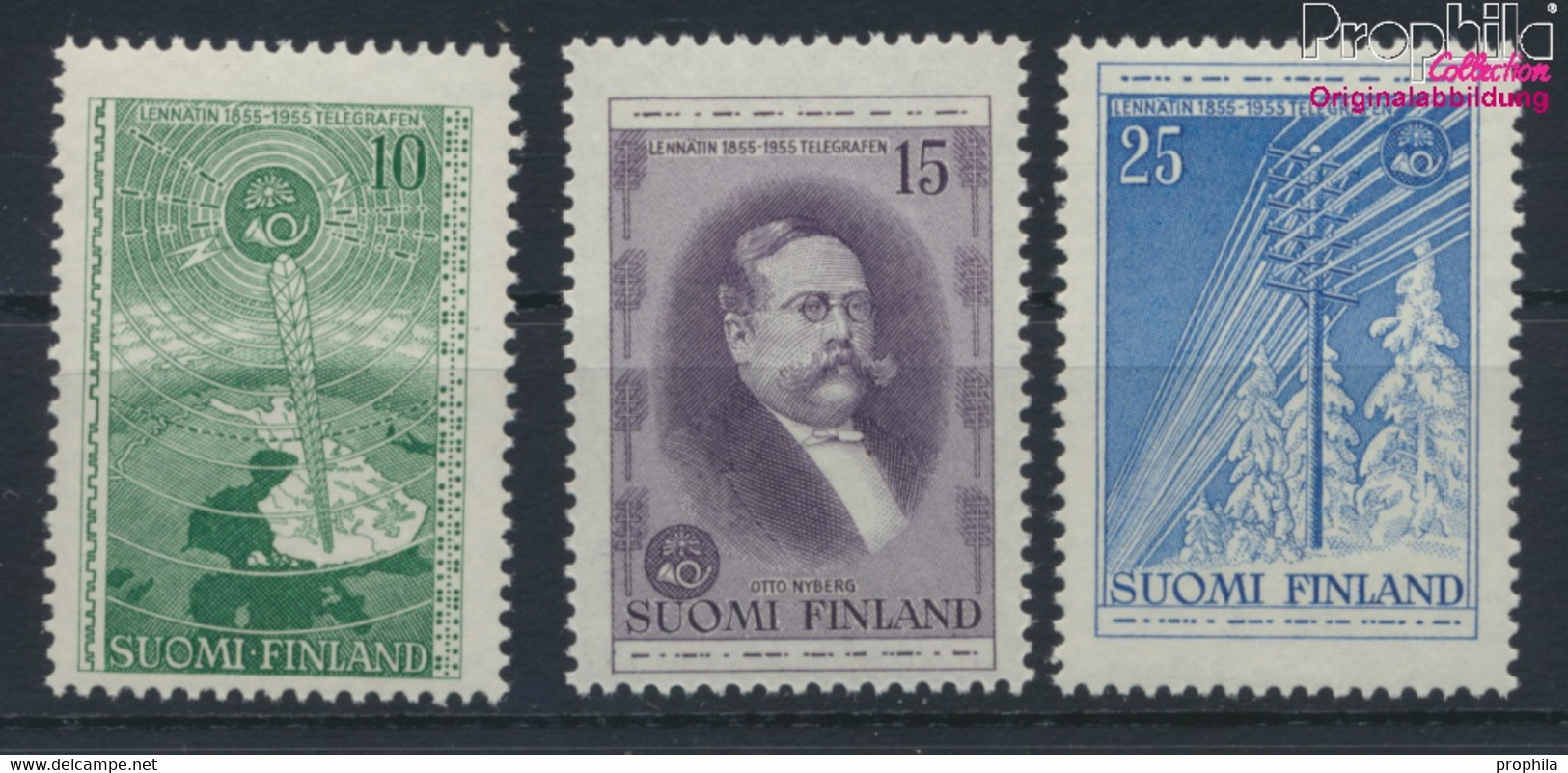 Finnland 450-452 (kompl.Ausg.) Postfrisch 1955 Telegraphie Finnland (9953135 - Ungebraucht