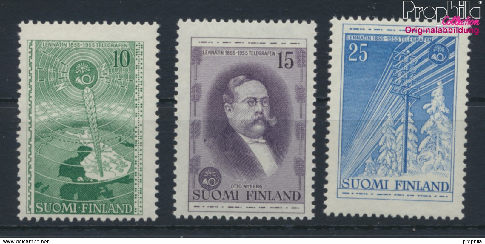 Finnland 450-452 (kompl.Ausg.) Postfrisch 1955 Telegraphie Finnland (9953142 - Unused Stamps