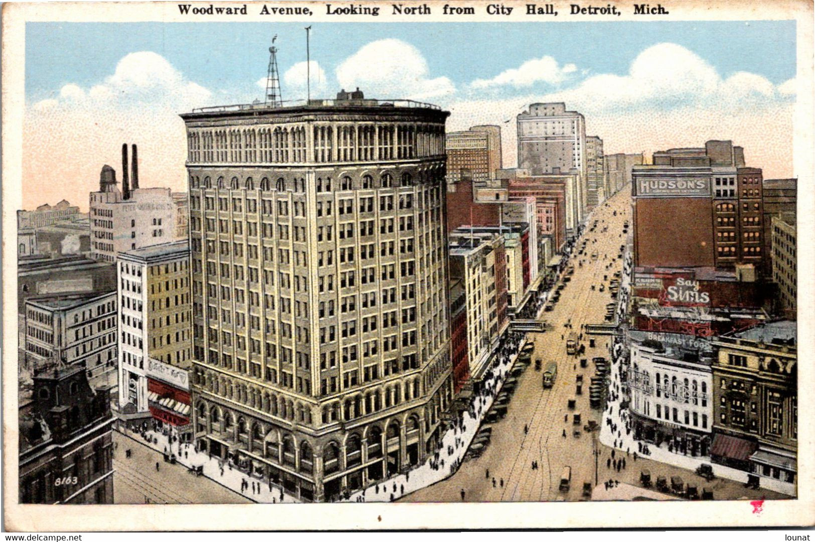 Woodward Avenue, Looking North From City Hall, Detroit , Mich - Detroit