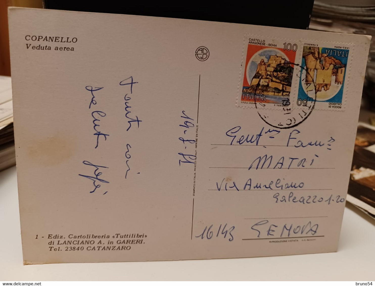 Cartolina  Copanello Fa Parte Del Comune Di Stalettì, In Provincia Di Catanzaro, Veduta Aerea - Catanzaro