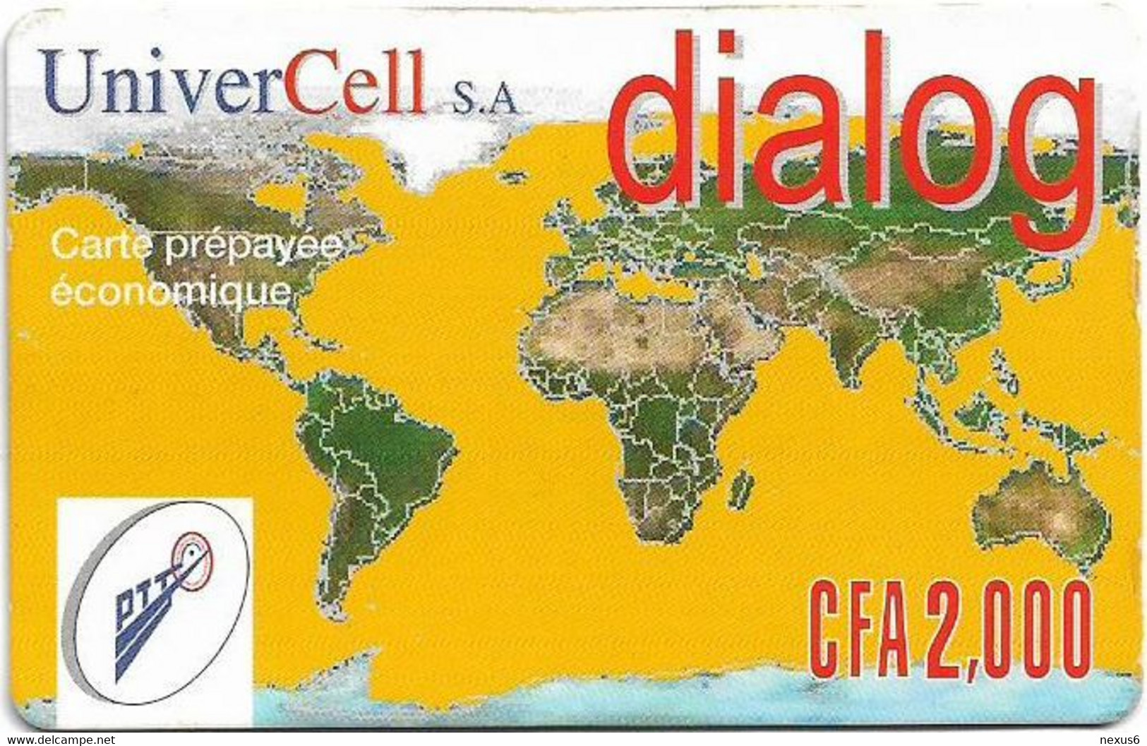 Benin - PTT - UniverCell - Dialog, Remote Mem. 2.000CFA, Used - Benin