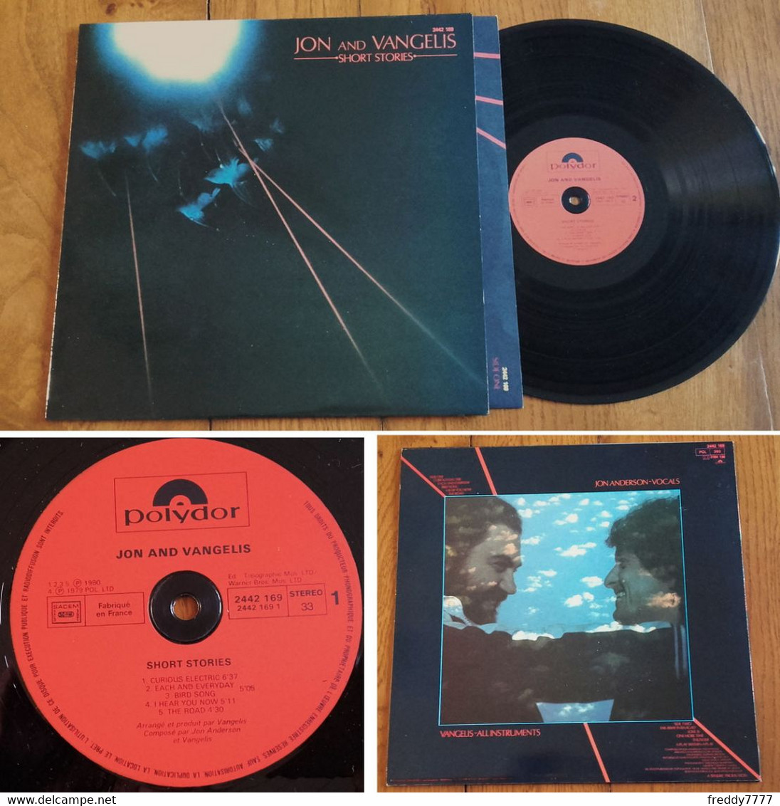 RARE French LP 33t RPM (12") JON ANDERSON (YES) & VANGELIS «Short Stories» (1980) - Collectors