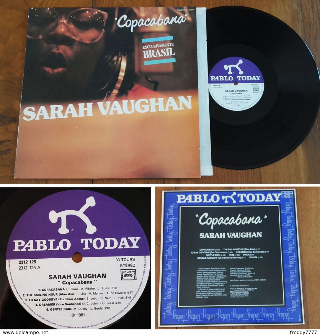 RARE French LP 33t RPM (12") SARAH VAUGHAN «Copacabana» (1981) - Jazz