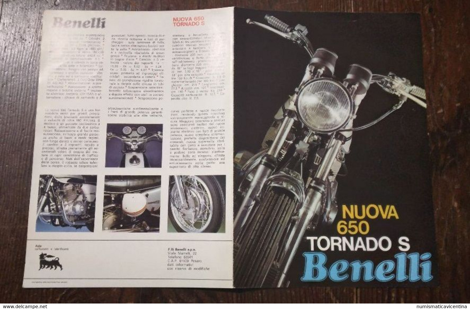 4 Poster Moto Benelli 125 Cross + 125 2C + 250 2C + 650 Tornado 1972 Benelli Italian Motorcycles