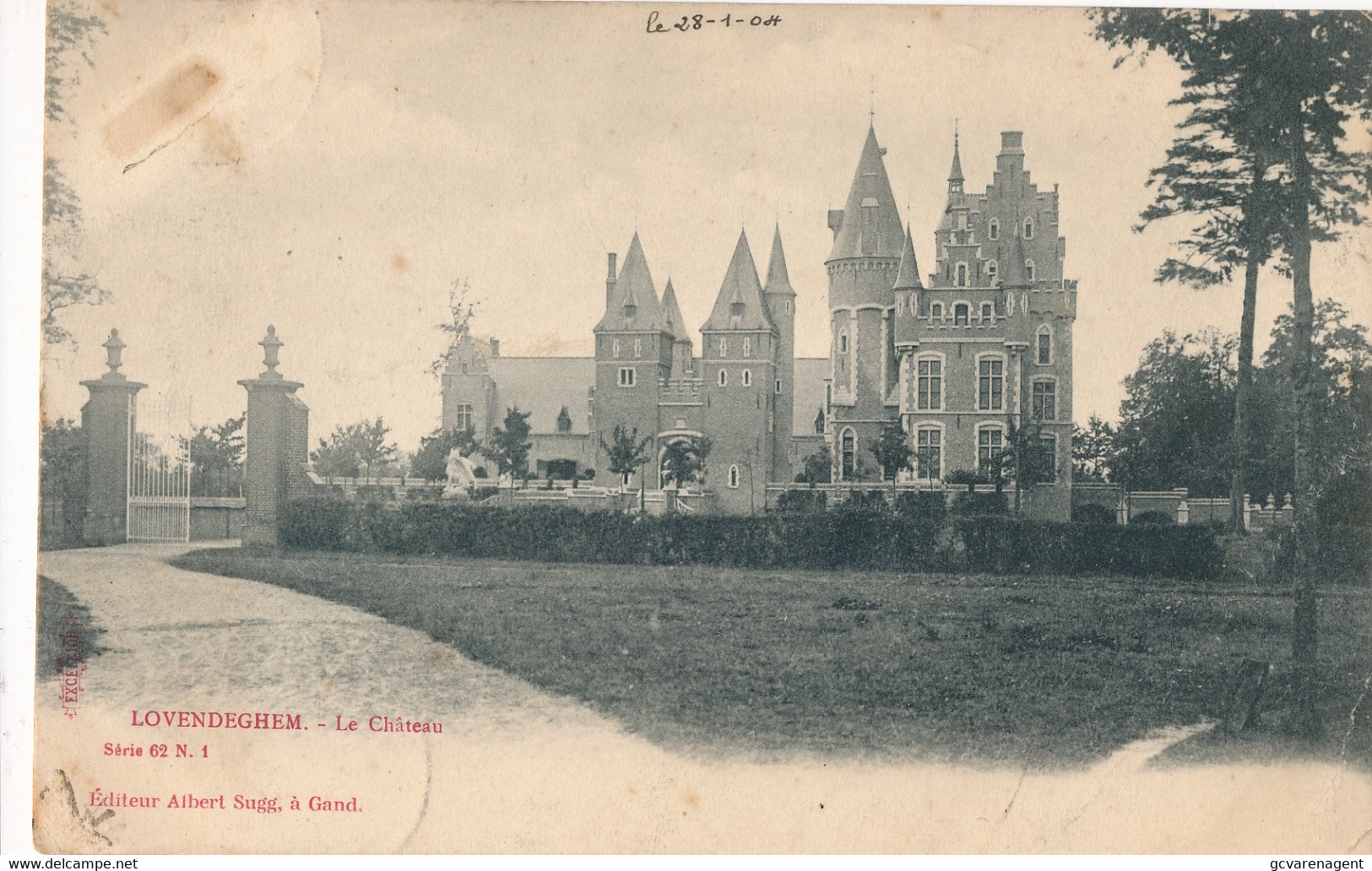 LOVENDEGEM  LE CHATEAU   A.SUGG 62 / 1                 2 SCANS - Lovendegem