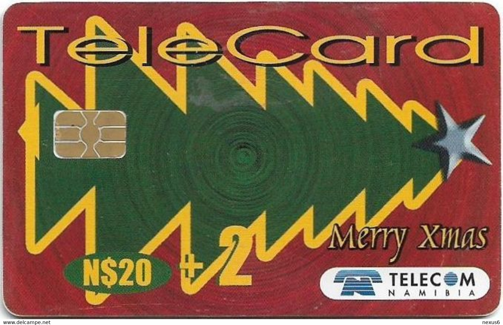 Namibia - Telecom Namibia - Merry Christmas 2003, Solaic, 2003, 20+2$, Used - Namibie