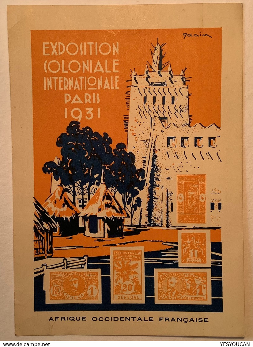 1931France Entier Postal15c Semeuse TSC EXPOSITION COLONIALE INTERNATIONALE PARIS#4-AEF AFRIQUE OCCIDENTALE FRANÇAISE - Standard Postcards & Stamped On Demand (before 1995)