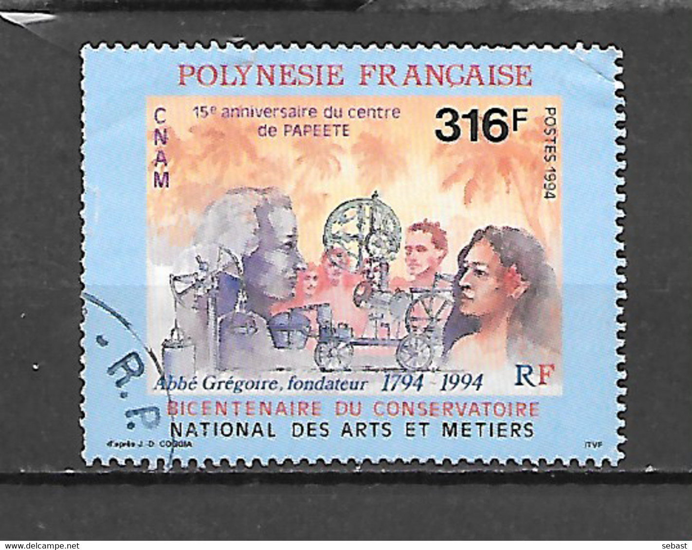 TIMBRE OBLITERE DE POLYNESIE DE 1994 N° YVERT 456 - Oblitérés