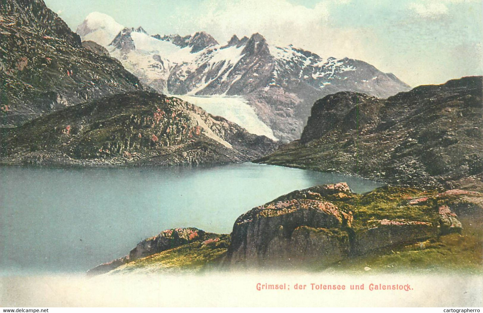 Postcard Switzerland Grimsel: Der Totensee Und Galenstock Picturesque Mountain Scenery - Lens