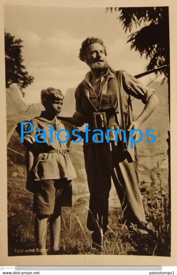 200955 SWITZERLAND WILHELM TELL LEGENDARY CHARACTER OF INDEPENDENCE POSTAL POSTCARD - Elm