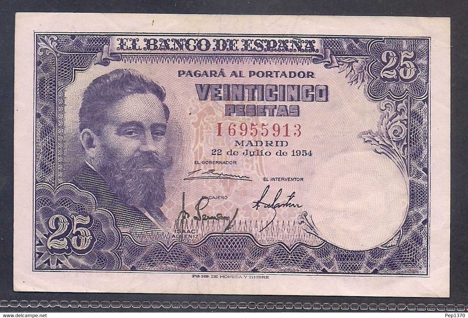 BILLETE DE 25 PESETAS DE 1954 - EXCELENTE - 25 Peseten