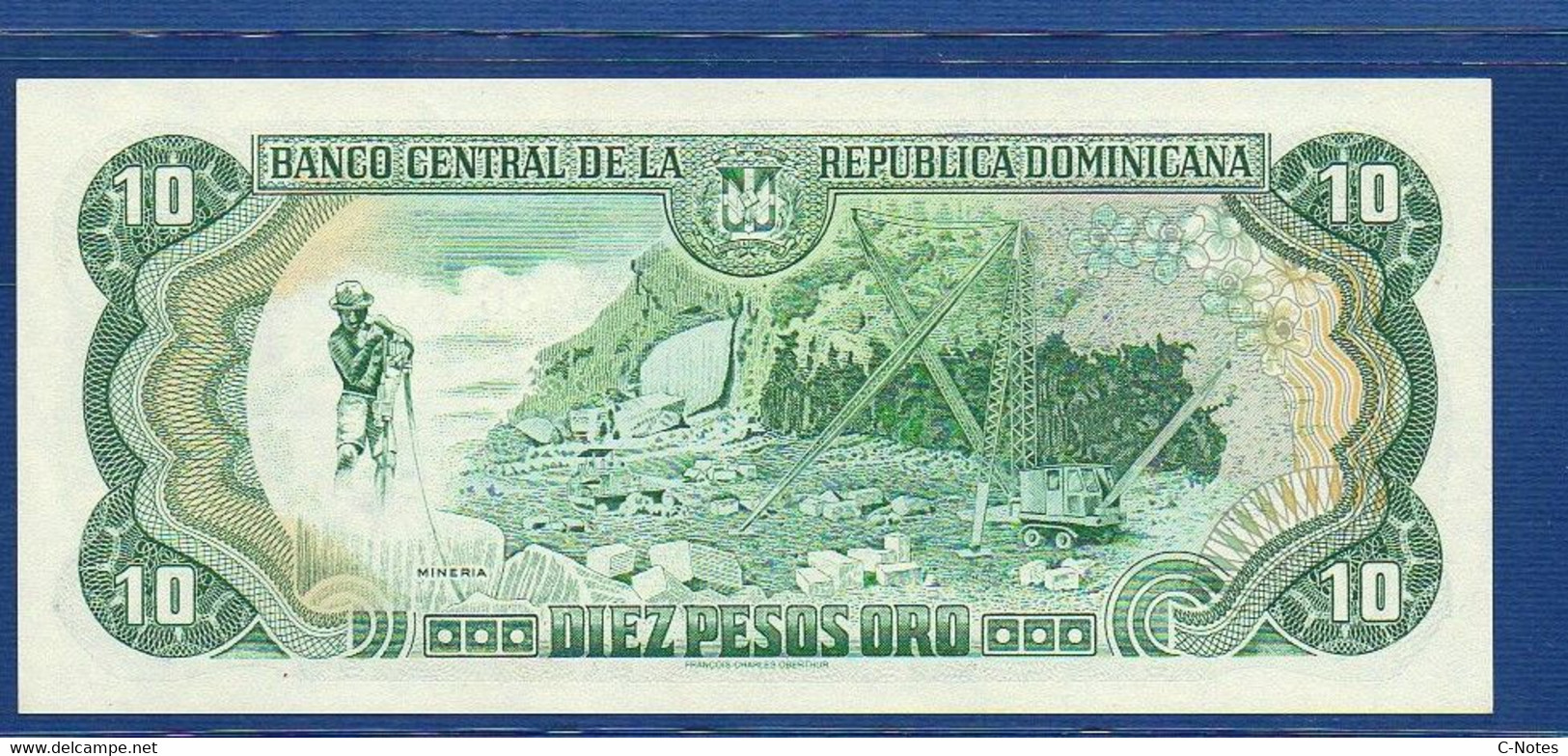 DOMINICAN REPUBLIC - P.153a1 – 10 Pesos Oro 1996 UNC, Serie F 873543 C - Repubblica Dominicana